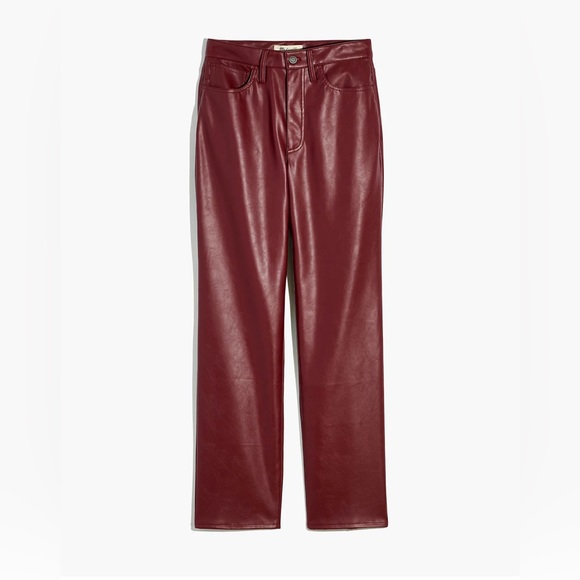✨Madewell (NWT) The Perfect Vintage Straight Pants Faux Leather Size 26 and 27✨ - Picture 3 of 3